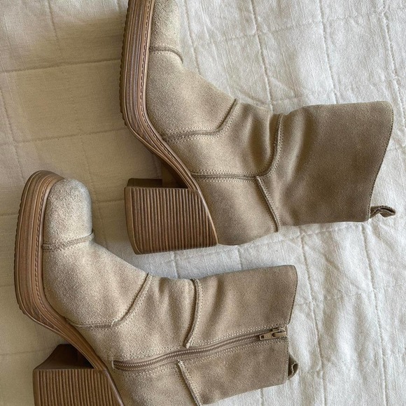 90s tilt platform tan suede - Picture 2 of 4